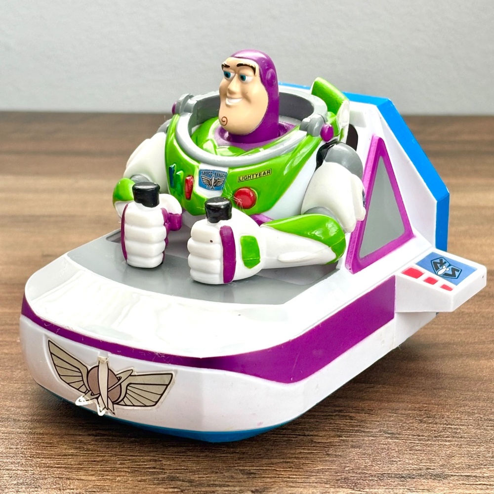 DISNEY Parks Pixar Toy Story BUZZ LIGHTYEAR Pull Back Vehicle Car Spaceship Toy